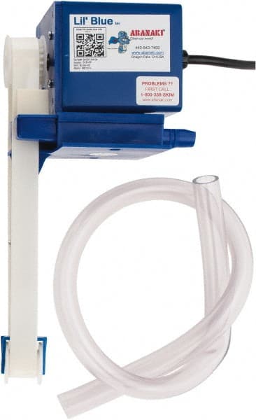 Abanaki - 8" Reach, 1 GPH Oil Removal Capacity, 110 Max Volt Rating, 60 Hz, Belt Oil Skimmer - Flat Belt, 8" Belt Length - Exact Tooling