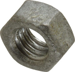Value Collection - 5/16-18 UNC Steel Right Hand Hex Nut - 1/2" Across Flats, 17/64" High, Hot Dipped Galvanized Finish - Exact Tooling
