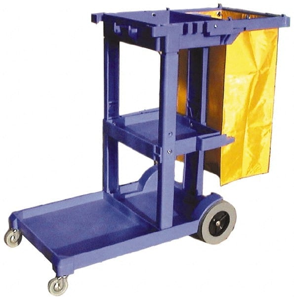 PRO-SOURCE - Polyethylene Janitor Cart - 20" Width - Exact Tooling