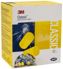 3M - Disposable, Corded, 29 dB, Barrel Earplugs - Yellow, 500 Pairs - Exact Tooling