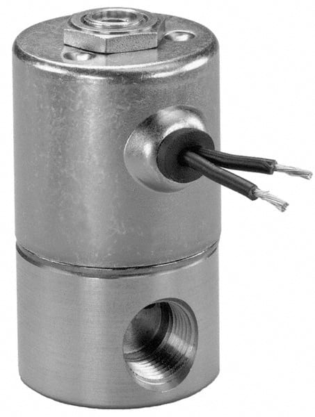 KIP - 1/4" Port, Direct Acting, Brass Solenoid Valve - Normally Open, 100 Max PSI, Buna-N Seal - Exact Tooling