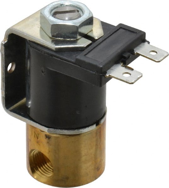 KIP - 1/8" Port, Direct Acting, Brass Solenoid Valve - Normally Closed, 150 Max PSI, Buna-N Seal - Exact Tooling