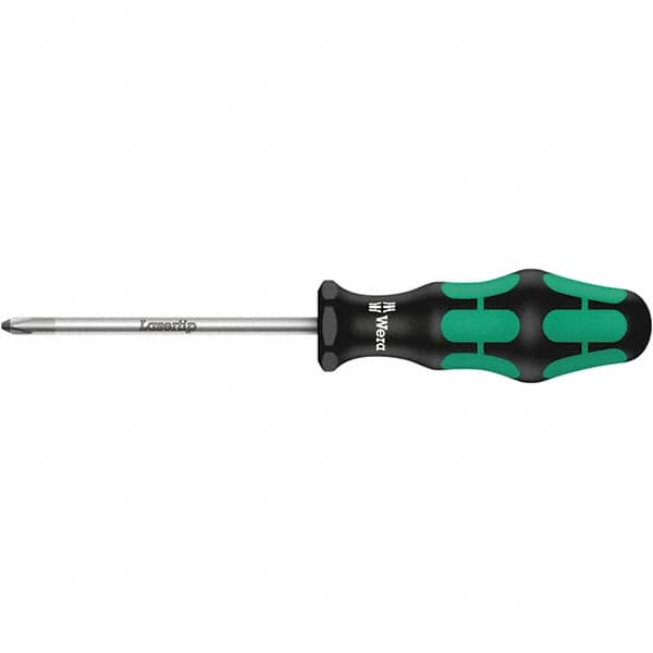 Wera - #1 Point, 12" Blade Length Posidrive Screwdriver - 141mm OAL - Exact Tooling