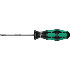 Wera - #3 Point, 6" Blade Length Posidrive Screwdriver - 355mm OAL - Exact Tooling