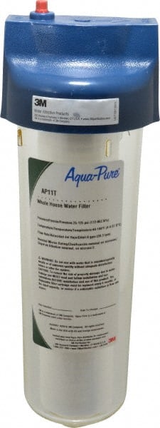 3M Aqua-Pure - 4-9/16 Inch Outside Diameter, 9-3/4 Inch Cartridge Length, 5 Micron Rating, Cartridge Filter Assembly - 3/4 Inch Pipe, Reduces Dirt and Rust - Exact Tooling