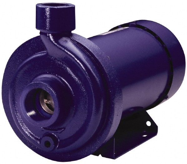 Goulds Pumps - ODP Motor, 208-230/460 Volt, 9.0/4.5 Amp, 3 Phase, 3 HP, 3500 RPM, Cast Iron Straight Pump - 1-1/4 Inch Inlet, 1 Inch Outlet, 62 Max Head psi, 316L Stainless Steel Impeller, Carbon Ceramic Buna Seal, 142 Ft. Shut Off - Exact Tooling