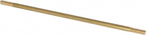 Made in USA - 12" Long, 3/8-16 Thread, Float Valve Rod - Brass, 1/2" Thread Length - Exact Tooling
