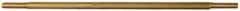 Made in USA - 12" Long, 1/8 NPT Thread, Float Valve Rod - Brass, 1/2" Thread Length - Exact Tooling