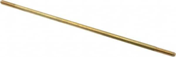 Made in USA - 10" Long, 1/4-20 Thread, Float Valve Rod - Brass, 1/2" Thread Length - Exact Tooling