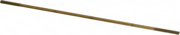 Made in USA - 12" Long, 1/4-20 Thread, Float Valve Rod - Brass, 1/2" Thread Length - Exact Tooling
