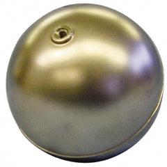 Made in USA - 2-3/8" Diam, Spherical, Internal Connection, Metal Float - 1/4-20 Thread, Copper, 25 Max psi, 24 Gauge - Exact Tooling