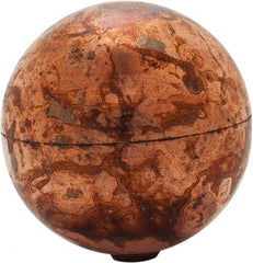 Made in USA - 2" Diam, Spherical, Internal Connection, Metal Float - 8-32 Thread, Copper, 25 Max psi, 24 Gauge - Exact Tooling