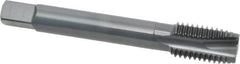 OSG - 3/4-10 UNC, 3 Flute, Oxide Finish, Vanadium High Speed Steel Spiral Point Tap - Plug Chamfer, Right Hand Thread, 125mm OAL, 2" Thread Length, 0.59" Shank Diam, 2B Class of Fit, Series 250 - Exact Tooling