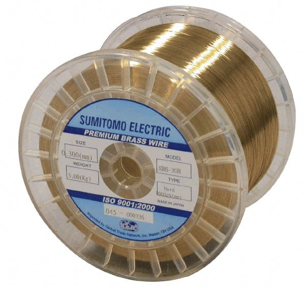 Global EDM - Brass Hard Grade Electrical Discharge Machining (EDM) Wire - 900 N per sq. mm Tensile Strength - Exact Tooling