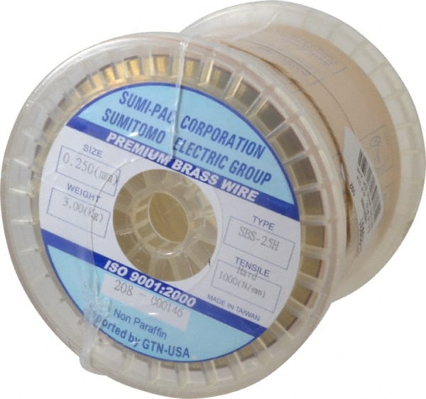 Global EDM - Brass Hard Grade Electrical Discharge Machining (EDM) Wire - 900 N per sq. mm Tensile Strength - Exact Tooling
