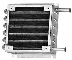 Lytron - 3/8" Tube OD, 1 Fan Mount, Liquid-To-Air Stainless Steel Tubed Process Equipment Heat Exchanger - Deionized Water Cooler, Corrosive Liquid Cooler, 5.8" High x 7.8" Wide x 1.8" Deep, 1,140 BTU/Hr, 400°F Max - Exact Tooling