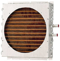 Lytron - 1/2" Tube OD, 1 Fan Mount, Liquid-To-Air Stainless Steel Tubed Process Equipment Heat Exchanger - Deionized Water Cooler, Corrosive Liquid Cooler, 12" High x 12.9" Wide x 2.5" Deep, 4,500 BTU/Hr, 400°F Max - Exact Tooling