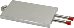 Lytron - 6" Long x 3-1/2" High, Straight Connection Stainless Steel Tube Cold Plate - 3/8 OD Tube, 2-Pass Fluid Path, Deionized Water or Corrosive Fluids Cooling, 1/2" Thick - Exact Tooling