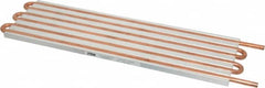 Lytron - 12" Long x 3-3/4" High, Straight Connection Copper Tube Cold Plate - 1/4 OD Tube, 6-Pass Fluid Path, Water Cooling, 0.31" Thick - Exact Tooling