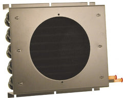 Lytron - 3/8" Tube OD, 1 Fan Mount, Liquid-To-Air Copper Tubed Process Equipment Heat Exchanger - Water Cooler, 9" High x 11.9" Wide x 2.5" Deep, 3,080 BTU/Hr, 400°F Max - Exact Tooling