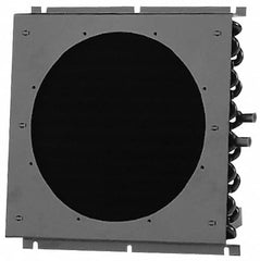 Lytron - 1/2" Tube OD, 1 Fan Mount, Liquid-To-Air Copper Tubed Process Equipment Heat Exchanger - Water Cooler, 12" High x 12.9" Wide x 2.1" Deep, 4,500 BTU/Hr, 400°F Max - Exact Tooling