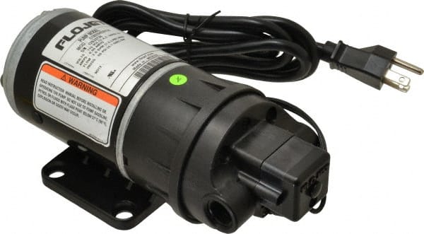FloJet - 1/10 HP, 3/8 Inlet Size, 3/8 Outlet Size, Duplex II Demand Diaphragm pump, Diaphragm Spray Pump - 115 Input Voltage, Santoprene, Polypropylene, 2500 Max RPM, NPTF - Exact Tooling