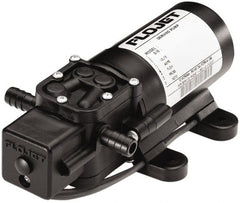 FloJet - 3/8 Inlet Size, 3/8 Outlet Size, Demand Switch 40 PSI, Diaphragm Spray Pump - 12 Input Voltage, Santoprene, Polypropylene, 1.00 Max GPM, Barbed - Exact Tooling