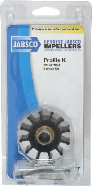 Jabsco - Nitrile Impeller Kit Repair Part - Contains Impeller, Seal, Gasket, For Use with Jabsco Model 11810-0003 Flexible Impeller Pump Motors - Exact Tooling