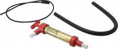 Jabsco - 40 Strokes per Gal, 1/2" Outlet, Brass Hand Operated Plunger Pump - 3 oz per Stroke, 10-1/4" OAL, For 5 Gal Drums, For Oil & Diesel Fuel - Exact Tooling