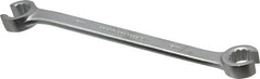 Proto - 15 x 17mm, Chrome Finish, Open End Flare Nut Wrench - 12 Points, 8" OAL, Steel, Double End Head - Exact Tooling