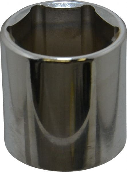 Proto - 3/8" Drive, Standard Hand Socket - 6 Points, 1-5/16" OAL, Chrome Vanadium, Chrome Finish - Exact Tooling
