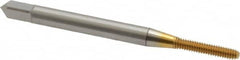 OSG - #2-56 UNC H3 Thread Limit Modified Bottoming Thread Forming Tap - Cobalt, TiN Finish, 1-3/4" OAL, 7/16" Thread Length, Right Hand Thread, Series HY-PRO NRT - Exact Tooling