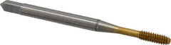 OSG - #4-40 UNC H5 Thread Limit Modified Bottoming Thread Forming Tap - Cobalt, TiN Finish, 1-7/8" OAL, 9/16" Thread Length, Right Hand Thread, Series HY-PRO NRT - Exact Tooling