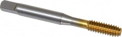 OSG - 1/4-20 UNC H4 Thread Limit Modified Bottoming Thread Forming Tap - Cobalt, TiN Finish, 2-1/2" OAL, 1" Thread Length, Right Hand Thread, Series HY-PRO NRT - Exact Tooling
