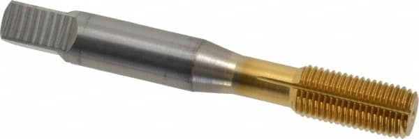 OSG - 3/8-24 UNF H7 Thread Limit Modified Bottoming Thread Forming Tap - Cobalt, TiN Finish, 2-15/16" OAL, 1-1/4" Thread Length, Right Hand Thread, Series HY-PRO NRT - Exact Tooling