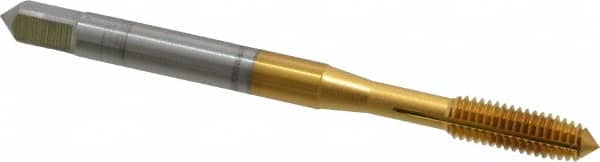 OSG - #10-32 UNF H6 Thread Limit Plug Thread Forming Tap - Cobalt, TiN Finish, 2-3/8" OAL, 7/8" Thread Length, Right Hand Thread, Series HY-PRO NRT - Exact Tooling