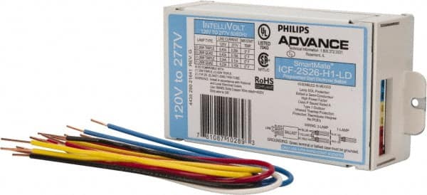 Philips Advance - 1 or 2 Lamp, 120-277 Volt, 0.23 to 0.45 Amp, 0 to 39, 40 to 79 Watt, Programmed Start, Electronic, Nondimmable Fluorescent Ballast - 0.93, 0.98, 1.00, 1.10, 1.12 Ballast Factor - Exact Tooling
