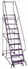Cotterman - 172" 13 Step Ladder - 350 Lb Capacity, 130" Platform Height, 42" Base Width x 95" Depth, Grip Strut - Exact Tooling