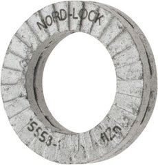 Nord-Lock - 1/4", 0.454" OD, Zinc Flake, Steel Wedge Lock Washer - Grade 2, 0.276 to 0.284" ID - Exact Tooling