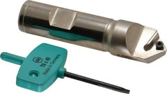 Ingersoll Cutting Tools - 90° Included Angle, 0.842" Drill Diam, 3-1/2" OAL, 3/4" Shank Diam, Indexable Spotting and Center Drill - TFLT 15 Insert Style - Exact Tooling