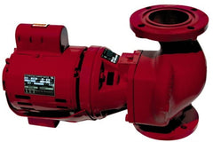 Bell & Gossett - 1/6 hp, 16-5/8" Long, 1 Phase, Cast Iron Housing, Brass Impeller, Inline Circulator Pump - 115 Volt, 60 Hz, 8-1/2" Flange Width, Bell & Gossett Part No. 102214, 125 Max psi, ODP Motor - Exact Tooling