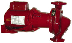 Bell & Gossett - 1 hp, 23" Long, 3 Phase, Cast Iron Housing, Cast Bronze Impeller, Inline Circulator Pump - 208/230/460 Volt, 60 Hz, 13-1/2" Flange Width, Flanges Included, Bell & Gossett Part No. 60-17, 175 Max psi, ODP Motor - Exact Tooling