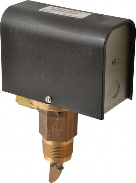 McDonnell & Miller - 300 psi, Brass Housing, General Purpose Flow Switch - 7.7 Flow Set Point, 4.8 to 998 GPM - Exact Tooling