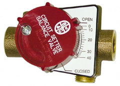 Bell & Gossett - 3/4" Pipe, Solder End Connections, Inline Calibrated Balance Valve - 3-1/2" Long, 2-3/4" High, 200 Max psi, Brass Body - Exact Tooling