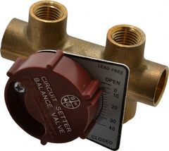 Bell & Gossett - 2" Pipe, Solder End Connections, Inline Calibrated Balance Valve - 5-1/8" Long, 4-1/8" High, 300 Max psi, Brass Body - Exact Tooling