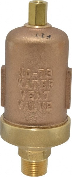 Hoffman Speciality - 1/8" Inlet, 3/4" Outlet, 150 Max psi, Cast Brass Water Vent - 450 Max Hydrostatic psi, 250°F Max - Exact Tooling