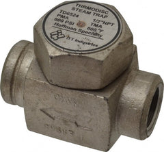 Hoffman Speciality - 1/2 Female" Pipe, Stainless Steel Thermodisc Steam Trap - 600 Max psi - Exact Tooling