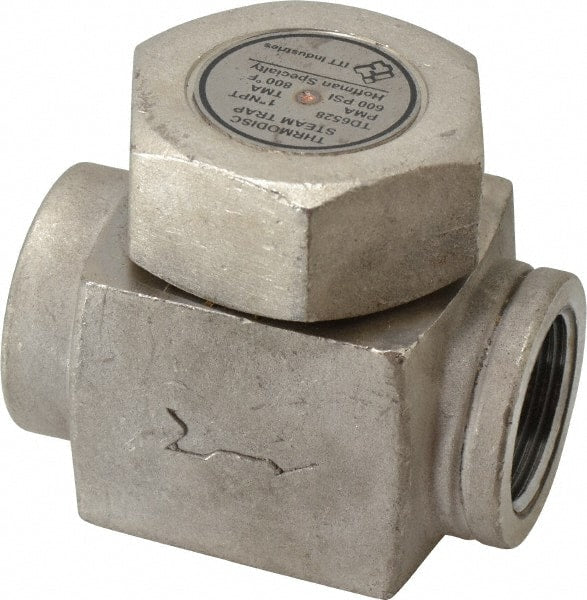 Hoffman Speciality - 1 Female" Pipe, Stainless Steel Thermodisc Steam Trap - 600 Max psi - Exact Tooling