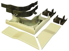 Wiremold - 5-1/2 Inch Long x 5-1/2 Inch Wide x 7/8 Inch High, Raceway Elbow End - 90°, Ivory, For Use with Wiremold 2400 Series Raceways - Exact Tooling