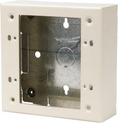Wiremold - 4-3/4 Inch Long x 4-3/4 Inch Wide x 1-3/4 Inch High, Rectangular Raceway Box - Ivory, For Use with Wiremold 2400 Series Raceways - Exact Tooling